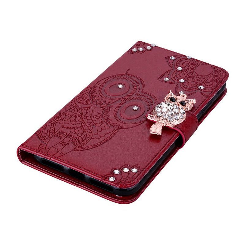 Flip Cover Huawei P Smart 2020 Ugle Mandala Og Charm