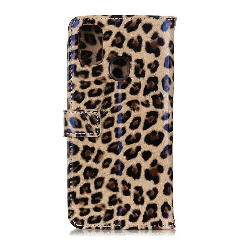 Læder Cover Huawei P Smart 2020 Enkelt Leopard