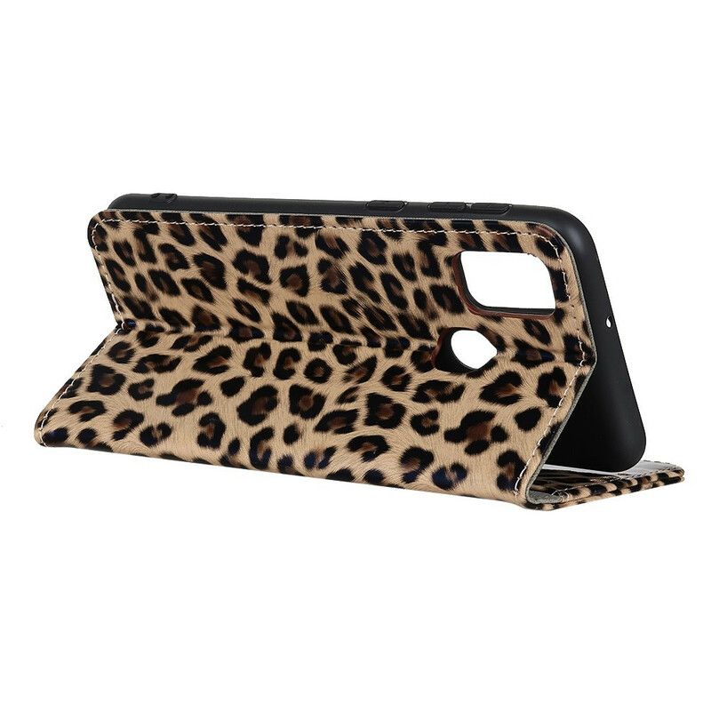 Læder Cover Huawei P Smart 2020 Enkelt Leopard