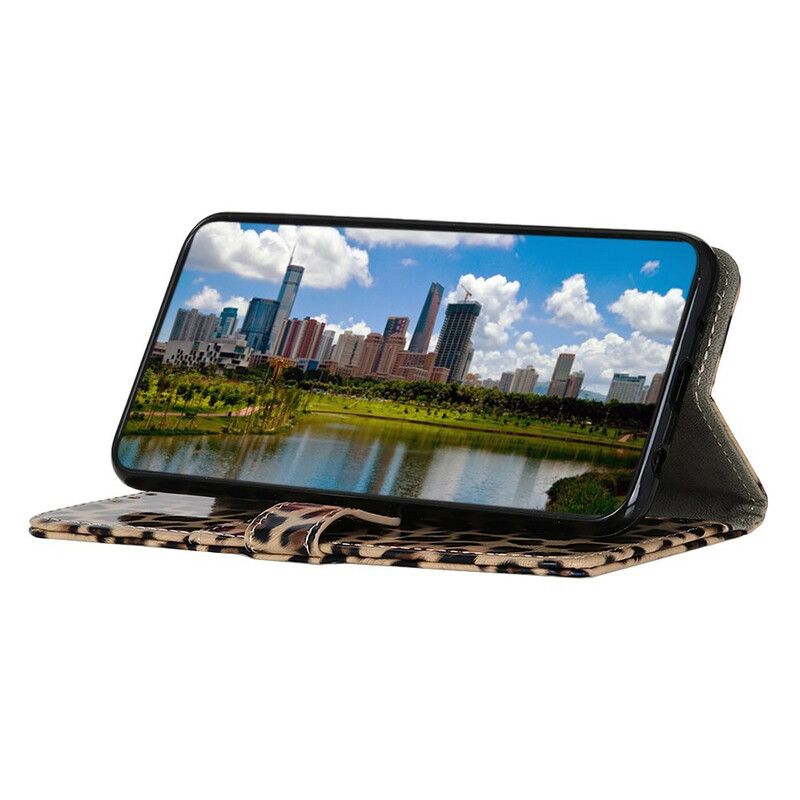 Læder Cover Huawei P Smart 2020 Enkelt Leopard