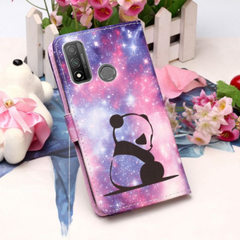 Læder Cover Huawei P Smart 2020 Med Snor Thong Panda Musings