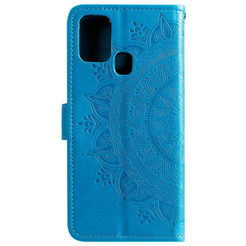 Læder Cover Huawei P Smart 2020 Søn Mandala