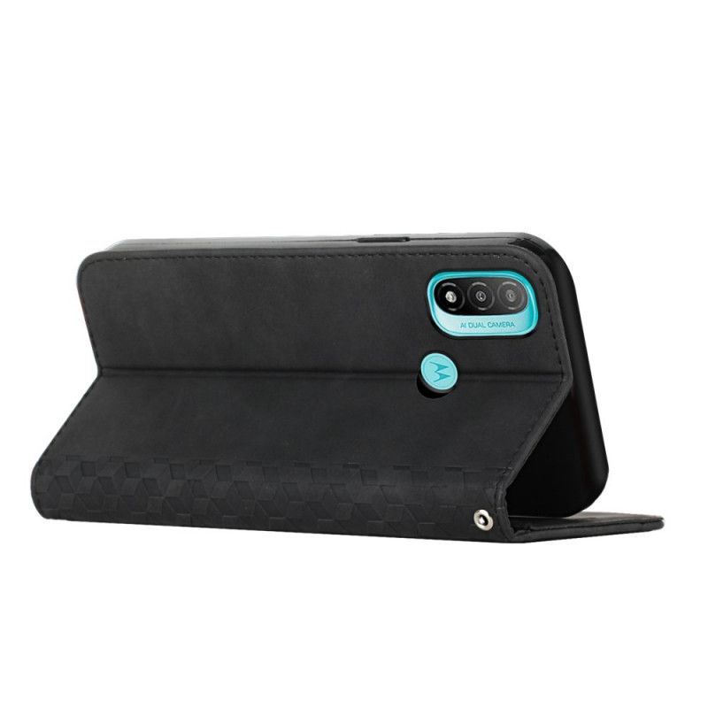 Cover Moto E40 / E30 / E20 Flip Cover Geo Lædereffekt