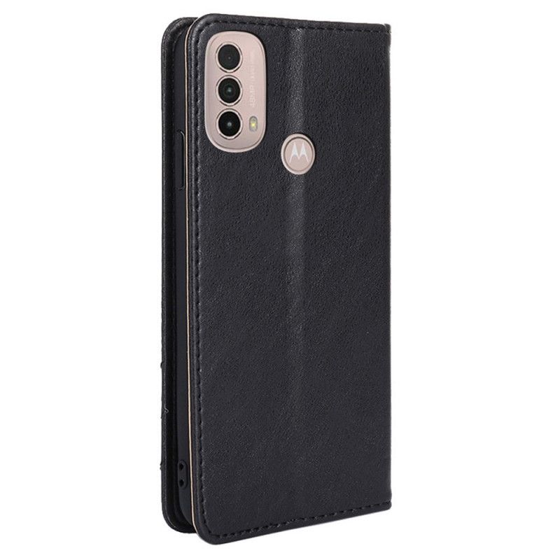 Cover Moto E40 / E30 / E20 Flip Cover Nittelæderstil