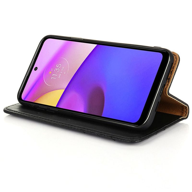 Cover Moto E40 / E30 / E20 Flip Cover Nittelæderstil