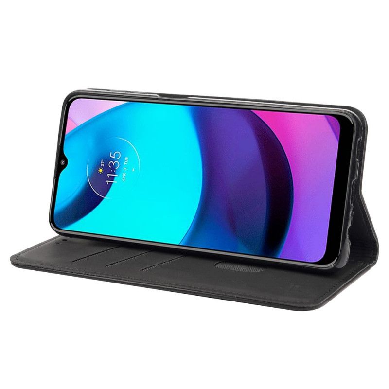 Cover Moto E40 / E30 / E20 Flip Cover Tofarvet Business Lædereffekt