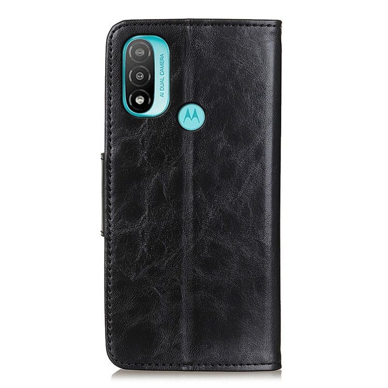 Flip Cover Moto E40 / E30 / E20 Læder Cover Dobbeltsidet Magnetklap