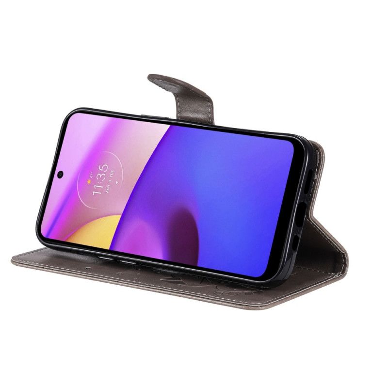 Flip Cover Moto E40 / E30 / E20 Med Snor Kat Og Bi Med Rem