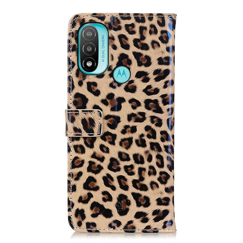 Læder Cover Moto E40 / E30 / E20 Enkelt Leopard