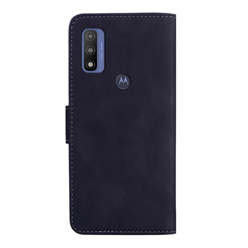 Læder Cover Moto E40 / E30 / E20 Monokrom Lædereffekt