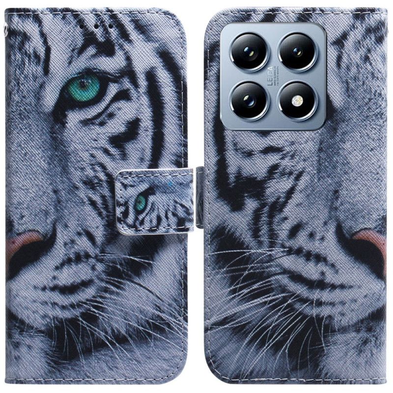 Flip Cover Xiaomi 14t Hvid Tiger