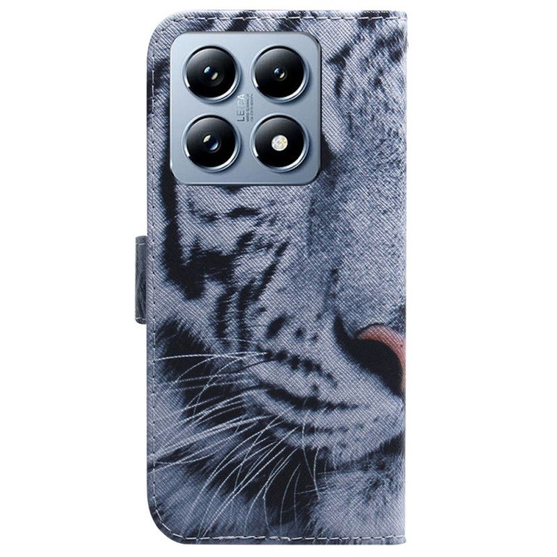 Flip Cover Xiaomi 14t Hvid Tiger