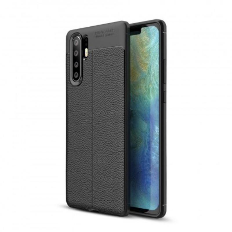 Cover Huawei P30 Pro Dobbelt Linje Litchi Læder Effekt