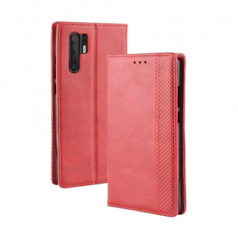 Cover Huawei P30 Pro Flip Cover Vintage Stiliseret Lædereffekt