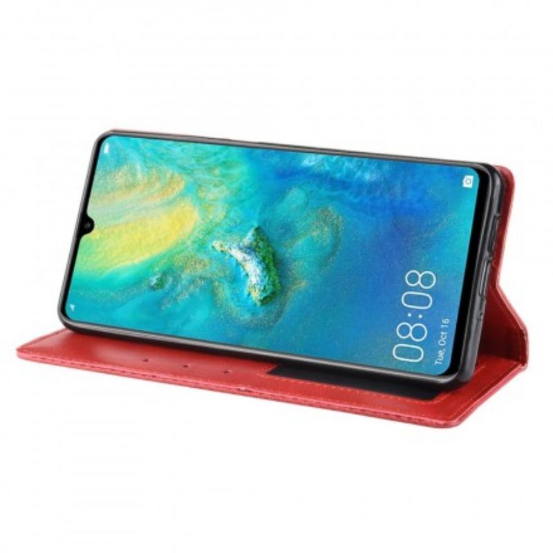 Cover Huawei P30 Pro Flip Cover Vintage Stiliseret Lædereffekt