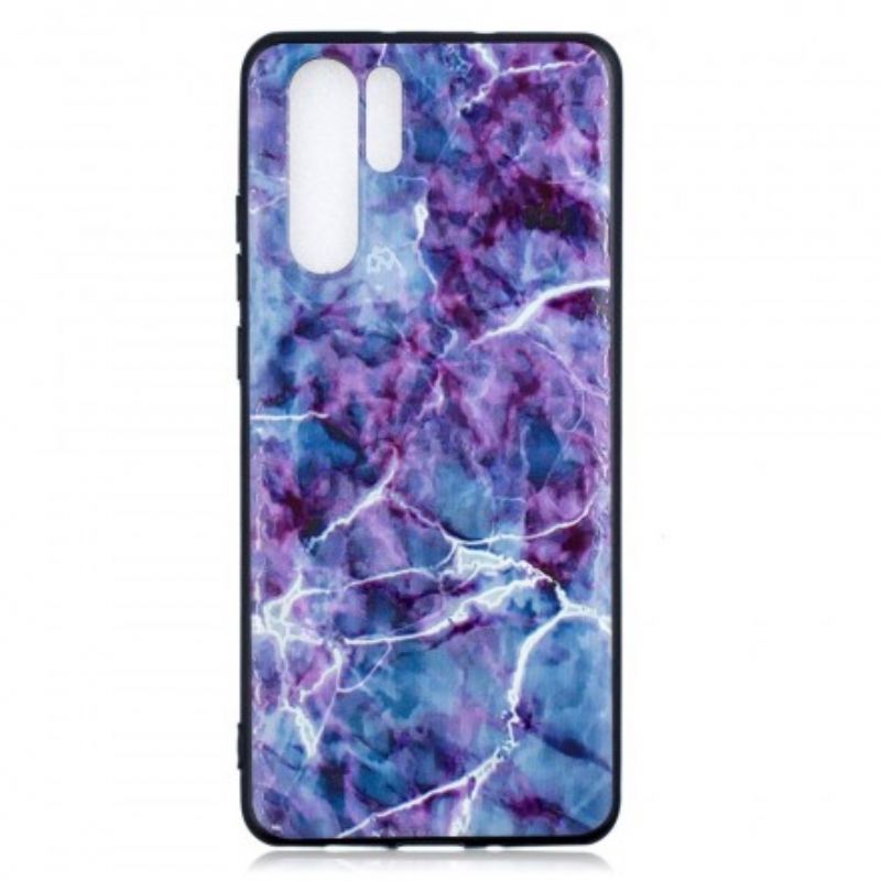 Cover Huawei P30 Pro Lilla Marmor