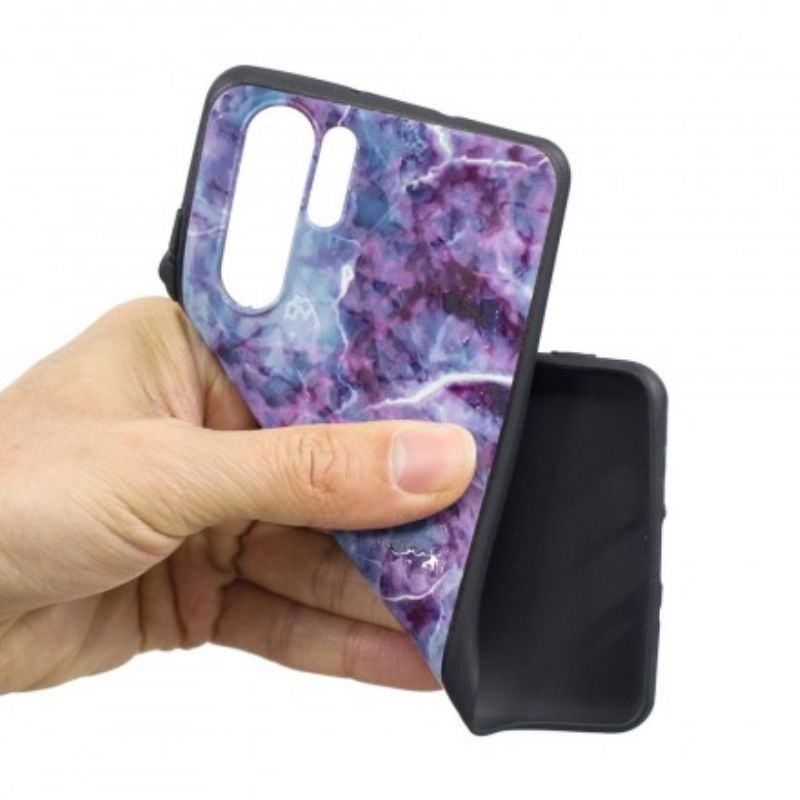 Cover Huawei P30 Pro Lilla Marmor