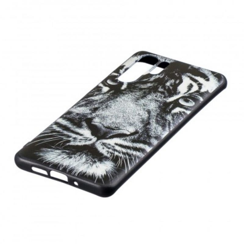 Cover Huawei P30 Pro Sort Og Hvid Tiger