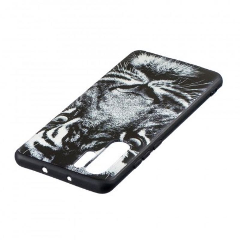 Cover Huawei P30 Pro Sort Og Hvid Tiger