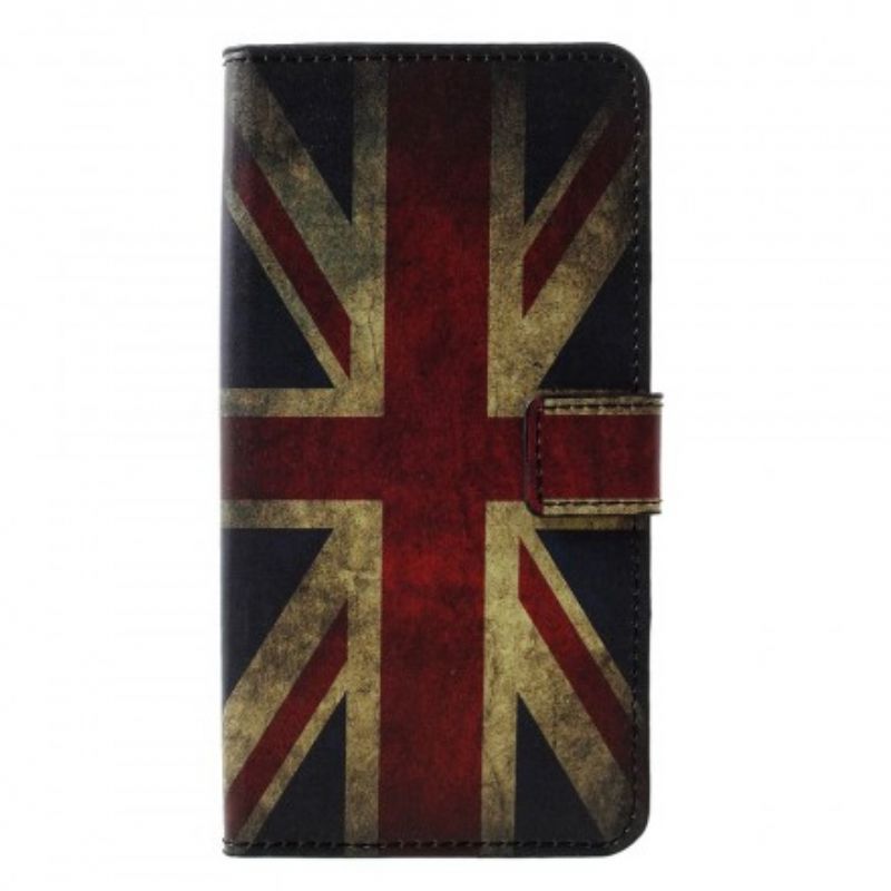 Læder Cover Huawei P30 Pro Englands Flag