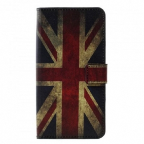 Læder Cover Huawei P30 Pro Englands Flag