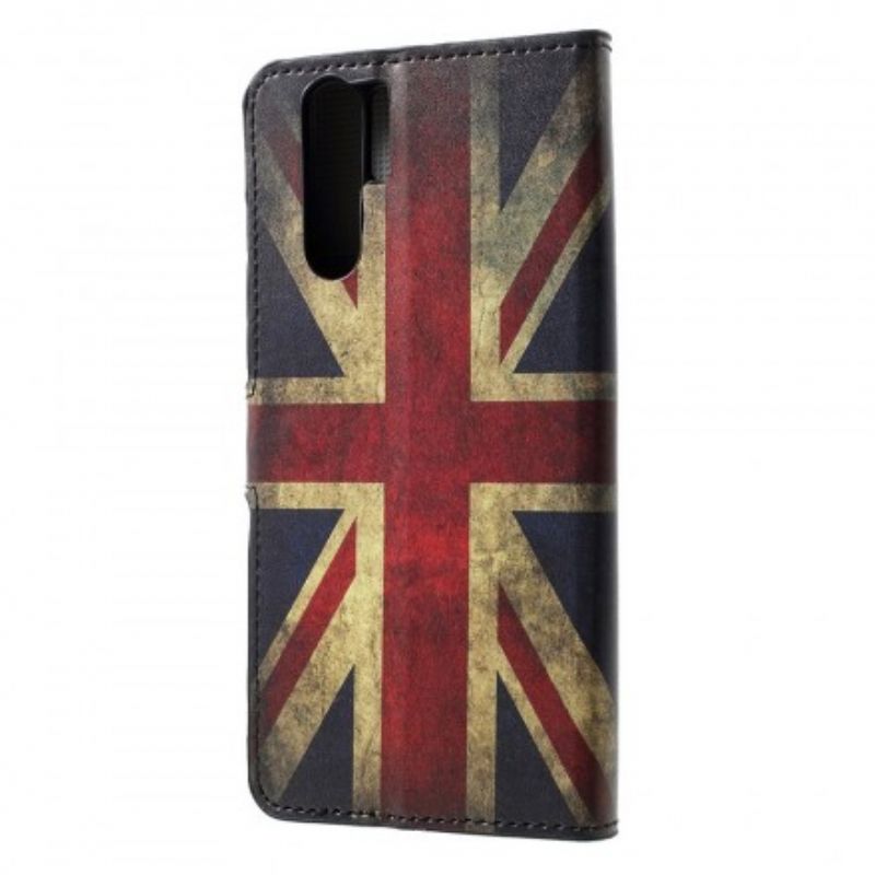 Læder Cover Huawei P30 Pro Englands Flag