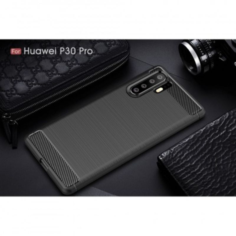 Mobilcover Huawei P30 Pro Børstet Kulfiber