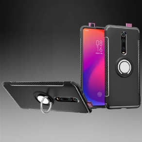 Cover Xiaomi Mi 9T / Mi 9T Pro Carbon Fiber Magnetisk Ring