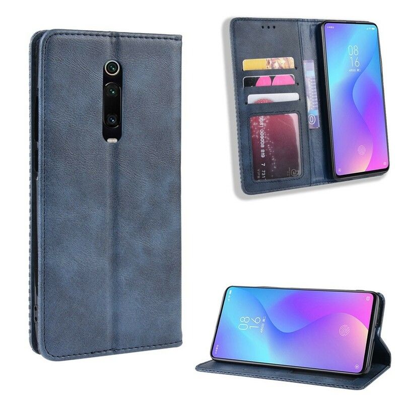 Cover Xiaomi Mi 9T / Mi 9T Pro Flip Cover Stylet Imiteret Læder