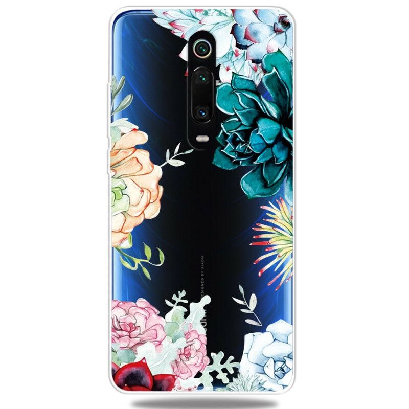 Cover Xiaomi Mi 9T / Mi 9T Pro Sømløse Akvarelblomster