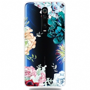 Cover Xiaomi Mi 9T / Mi 9T Pro Sømløse Akvarelblomster