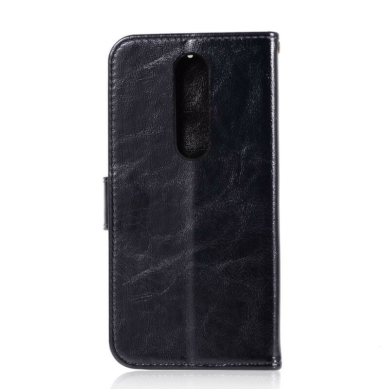 Flip Cover Xiaomi Mi 9T / Mi 9T Pro Med Snor Vintage Imiteret Læderrem