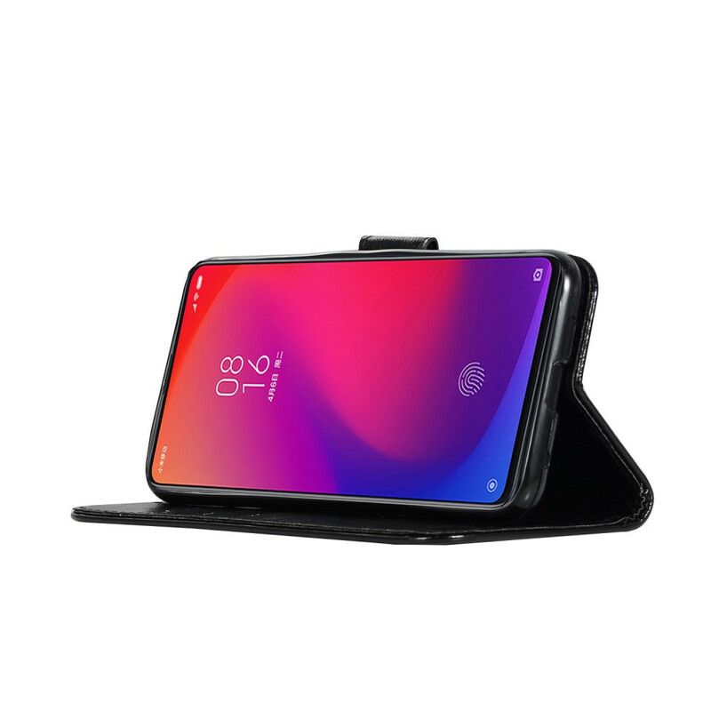 Flip Cover Xiaomi Mi 9T / Mi 9T Pro Med Snor Vintage Imiteret Læderrem