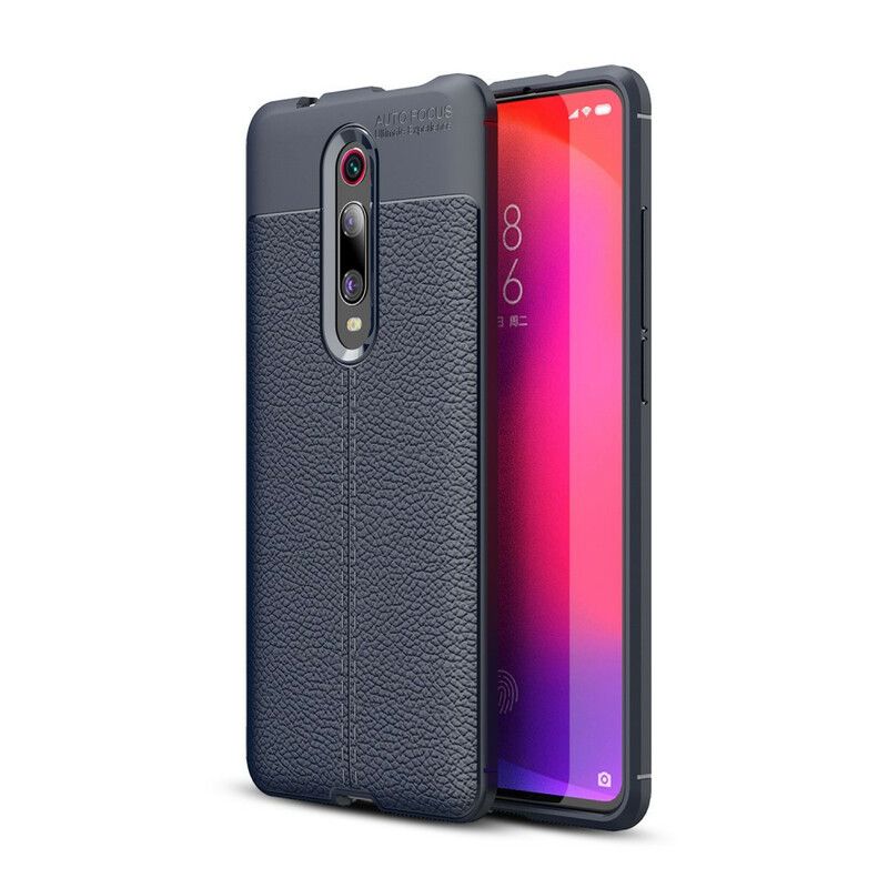 Mobilcover Xiaomi Mi 9T / Mi 9T Pro Dobbelt Linje Litchi Lædereffekt