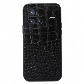 Cover Vivo X80 Pro Ægte Crocodile Texture Læder