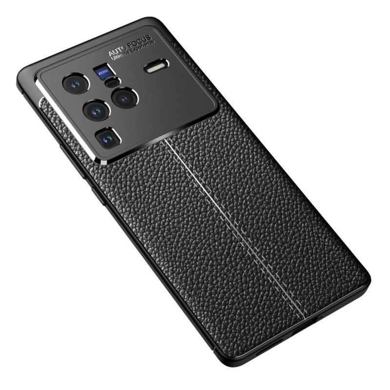 Cover Vivo X80 Pro Dobbelt Linje Litchi Lædereffekt