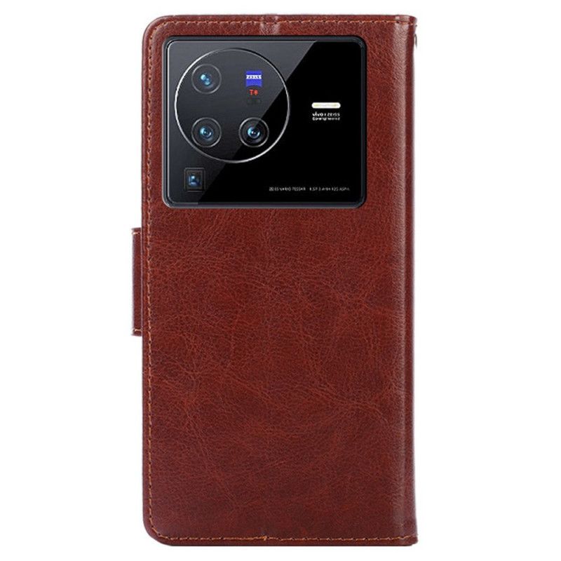 Flip Cover Vivo X80 Pro Vintage Læderstil