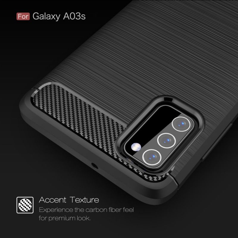 Cover Samsung Galaxy A03s Børstet Kulfiber