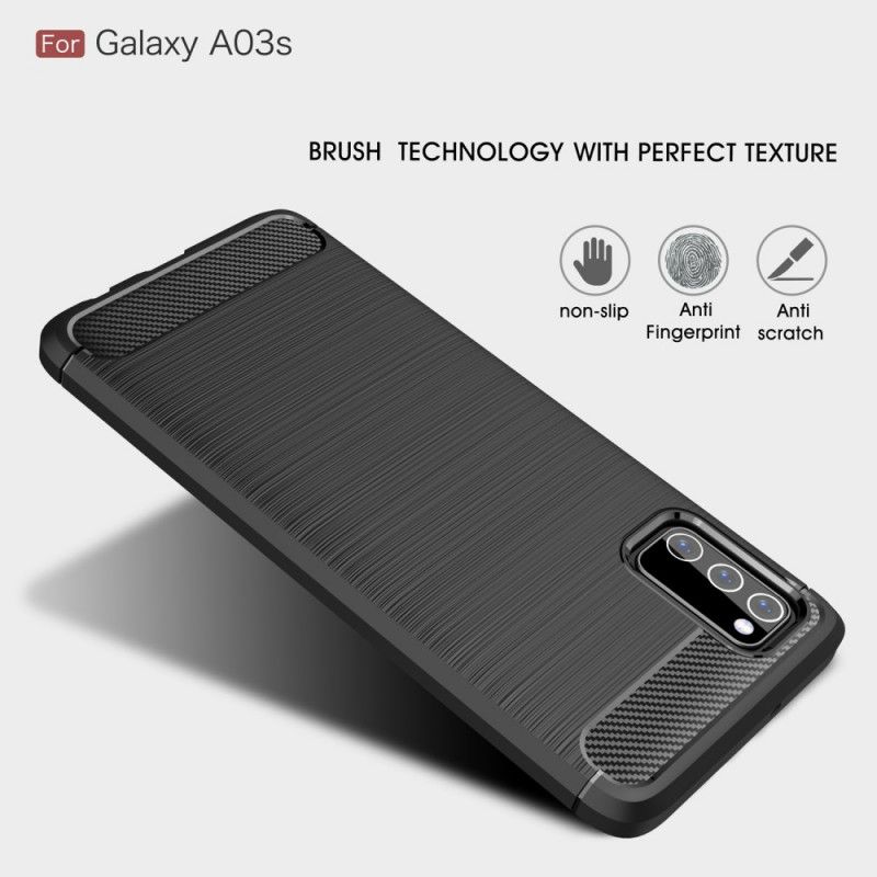 Cover Samsung Galaxy A03s Børstet Kulfiber