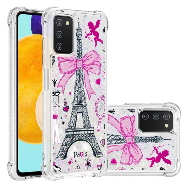 Cover Samsung Galaxy A03s Eiffeltårnets Glitter