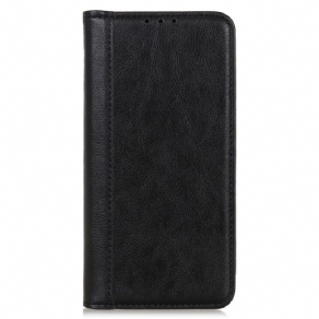 Cover Samsung Galaxy A03s Flip Cover Litchi Business Split Læder