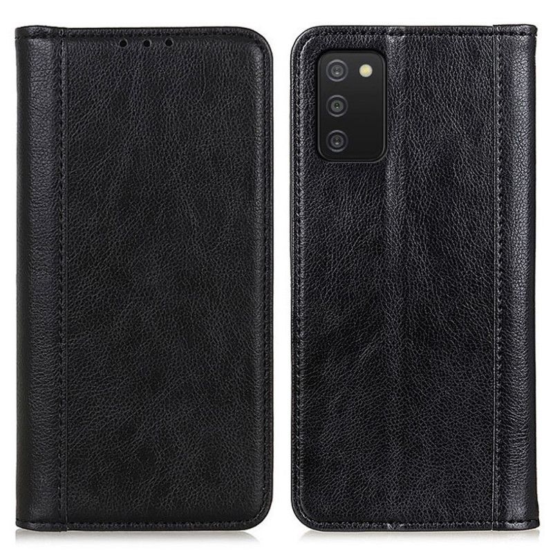 Cover Samsung Galaxy A03s Flip Cover Litchi Business Split Læder