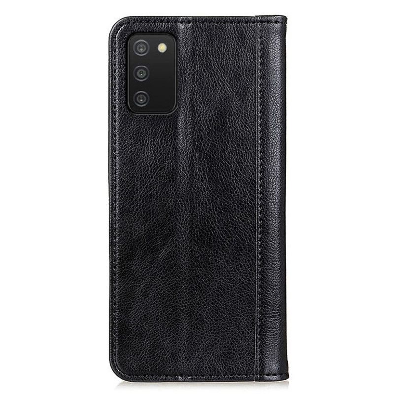 Cover Samsung Galaxy A03s Flip Cover Litchi Business Split Læder