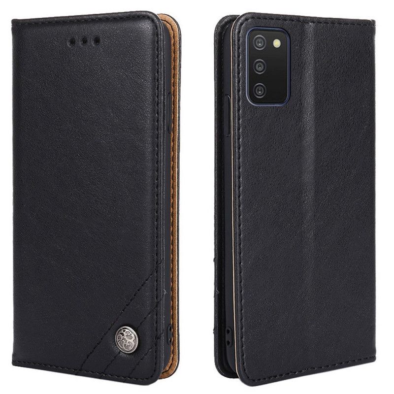 Cover Samsung Galaxy A03s Flip Cover Nittelæderstil