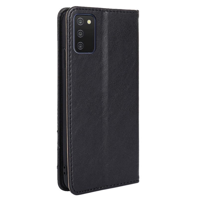 Cover Samsung Galaxy A03s Flip Cover Nittelæderstil