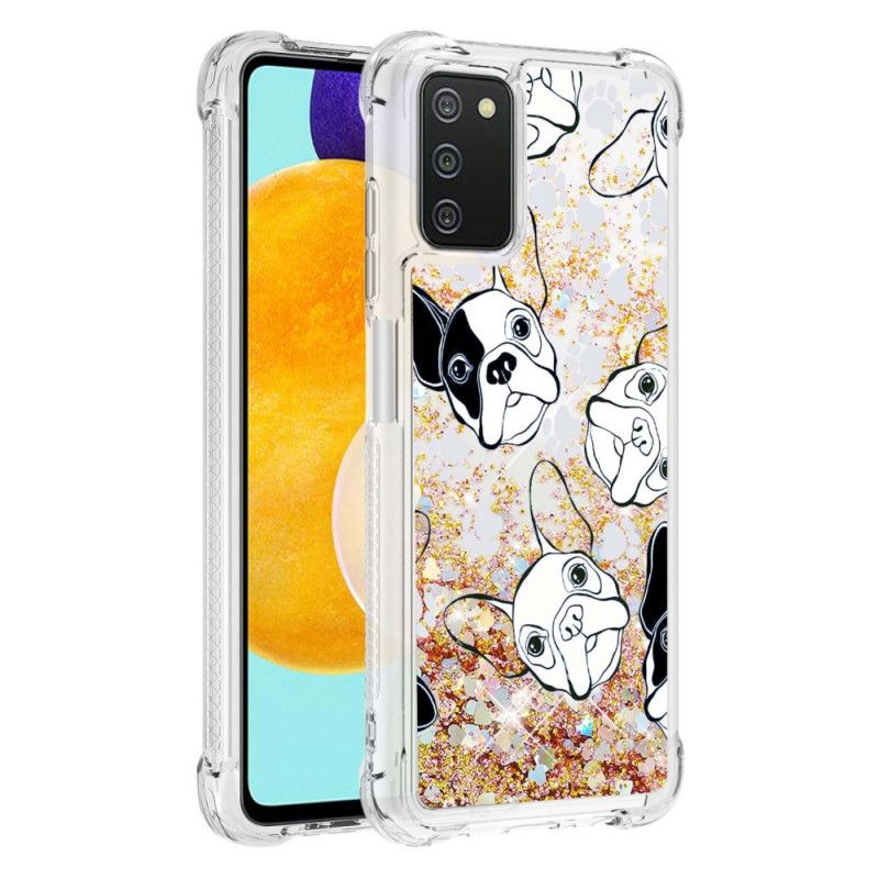 Cover Samsung Galaxy A03s Hr Glitter Dog