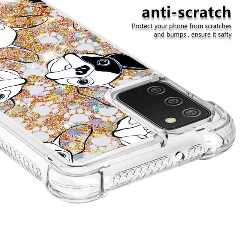 Cover Samsung Galaxy A03s Hr Glitter Dog