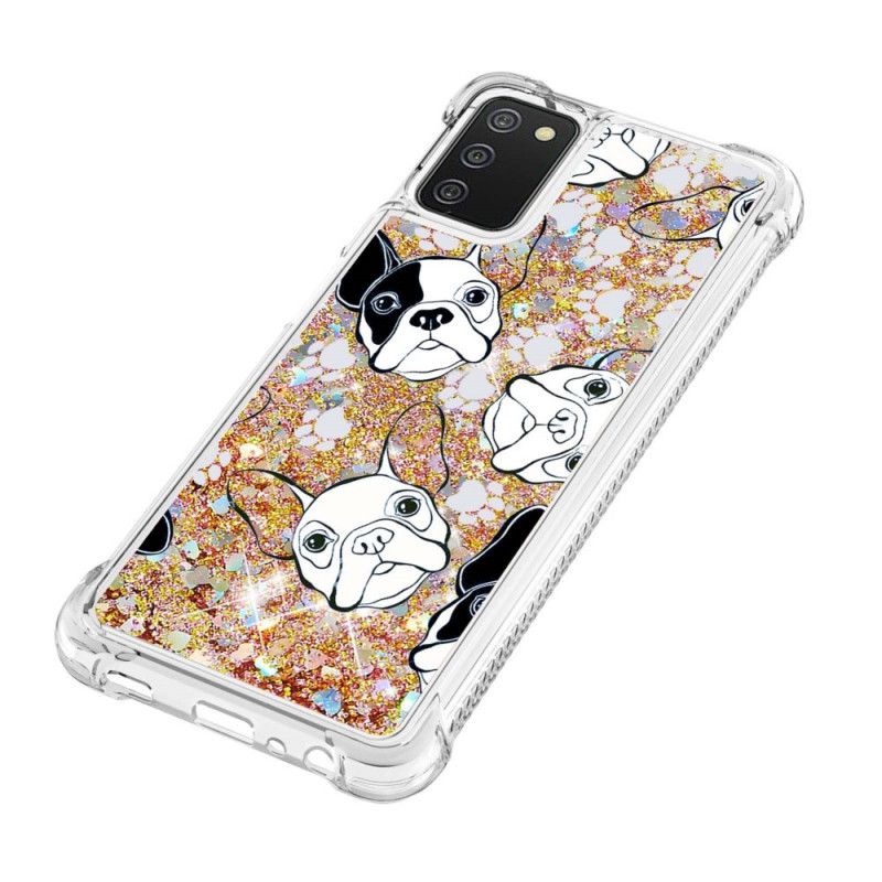 Cover Samsung Galaxy A03s Hr Glitter Dog