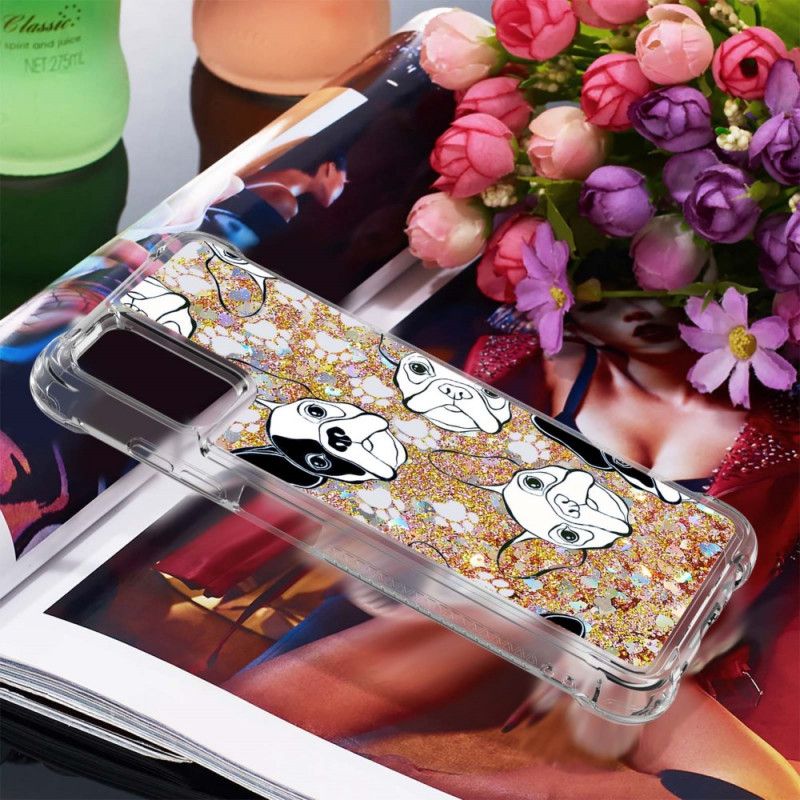 Cover Samsung Galaxy A03s Hr Glitter Dog