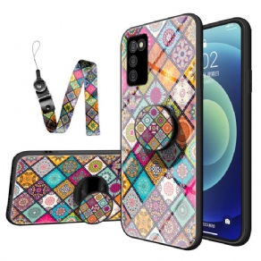 Cover Samsung Galaxy A03s Magnetisk Patchworkholder